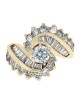 Diamond Bypass Ring in Yellow Gold